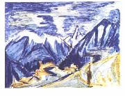 Ernst Ludwig Kirchner Staffelalp in the autumn oil painting reproduction